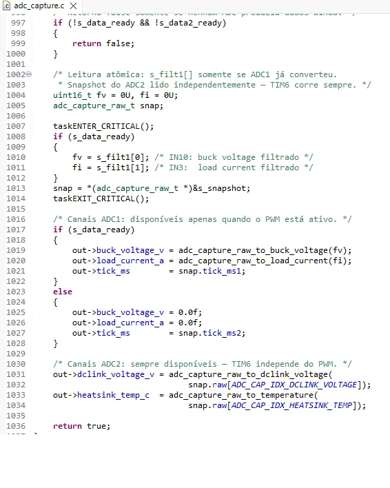 Firmware em C para STM32 com FreeRTOS: leitura sincronizada de ADC no STM32CubeIDE